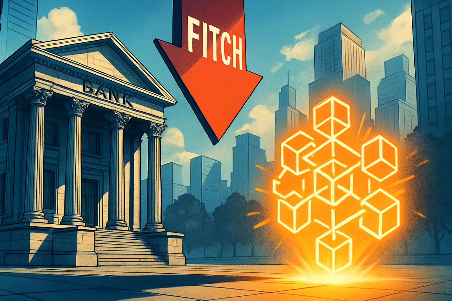 Fitch alerta que irá rebaixar as classificações de crédito dos bancos que detêm muito Bitcoin
